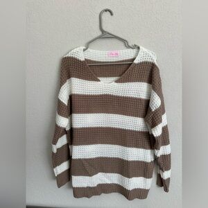 2 for 1 Pink Lily Striped Sweaters
